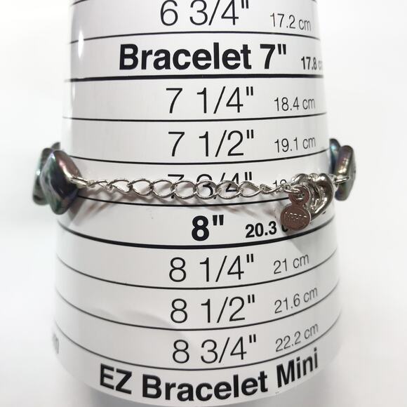 M&M Signed Genuine Freshwater Square Diamond Flat Coin Pearl Baroque Peacock 13m - Picture 5 of 12